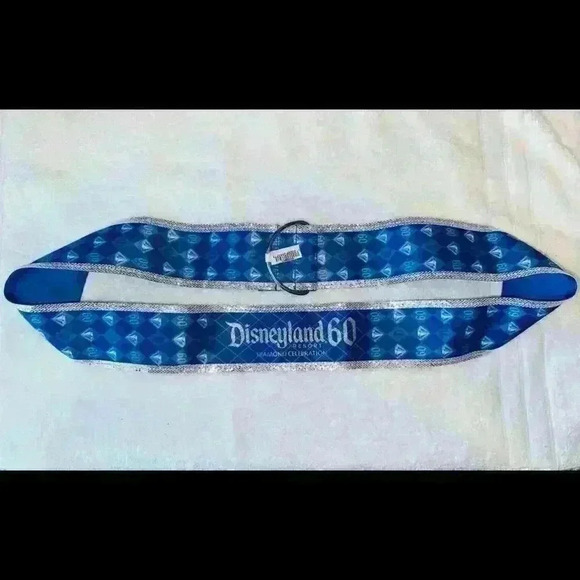 Disneyland 60th Anniversary Diamond Celebration Satin Lanyard, NEW RARE HTF - Picture 1 of 2